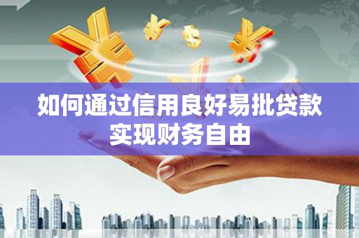 洛南如何通过信用良好易批贷款实现财务自由