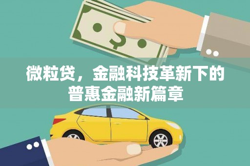 洛南微粒贷，金融科技革新下的普惠金融新篇章