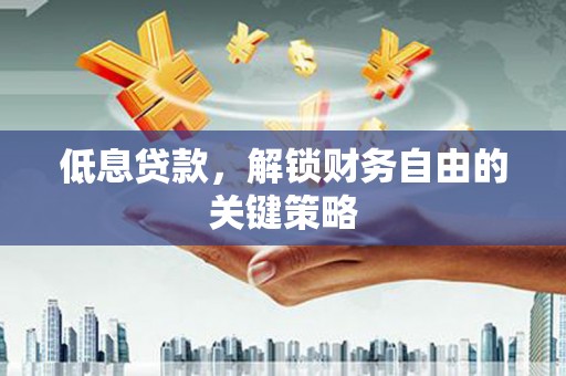 洛南低息贷款，解锁财务自由的关键策略
