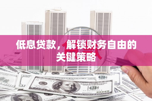 洛南低息贷款，解锁财务自由的关键策略